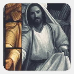 Wem sagen SIE, dass ICH BIN? Quadratischer Aufkleber