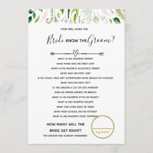 wem wohl Braut tut, kennen Sie BrautBabypartyspiel Einladung