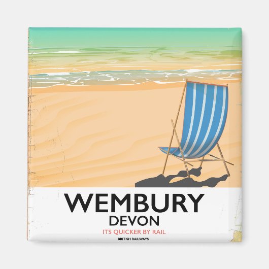 Wembury Devon Beach Reiseplakat Magnet (Vorne)