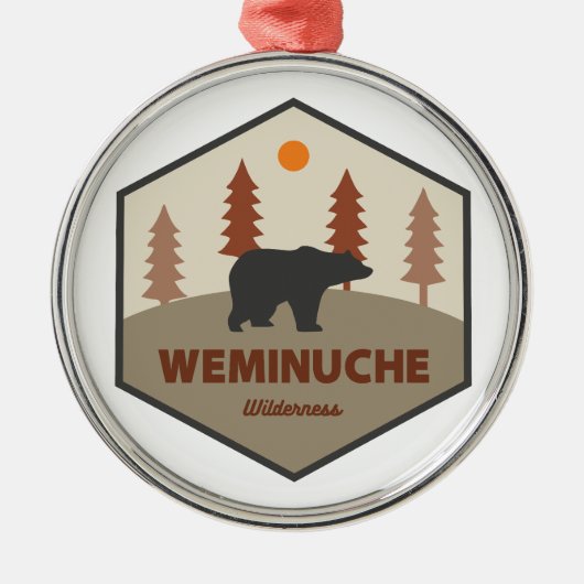 Weminuche Wilderness Colorado Bear Ornament Aus Metall (Vorne)