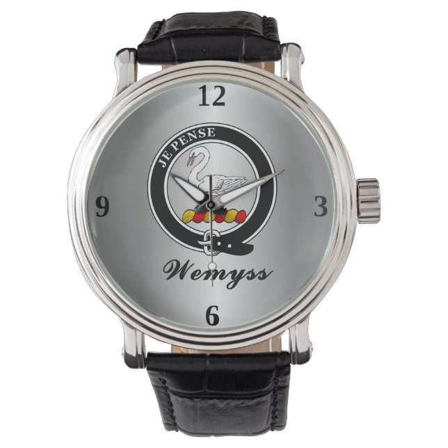 Wemyss Clan Abzeichen Personalisiert Armbanduhr (Vorderseite)