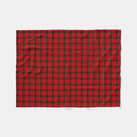 Wemyss Clan Red und Black Tartan Fleecedecke (Vorderseite (Horizontal))