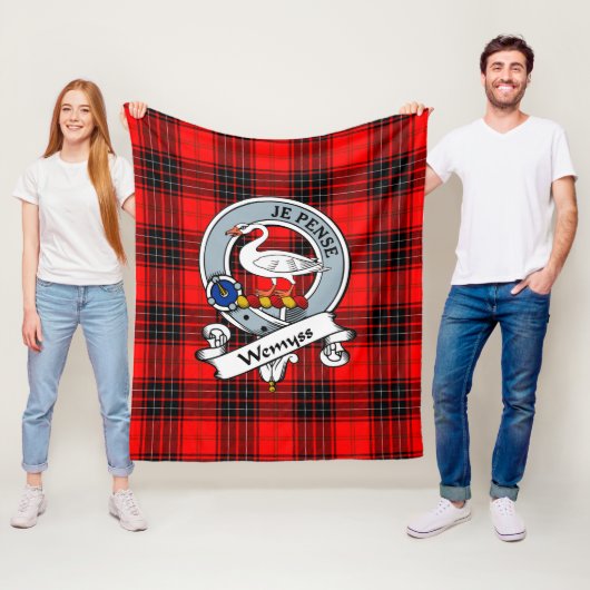 Wemyss Modern Clan Abzeichen Tartan Kariert Fleecedecke (Beispiel)