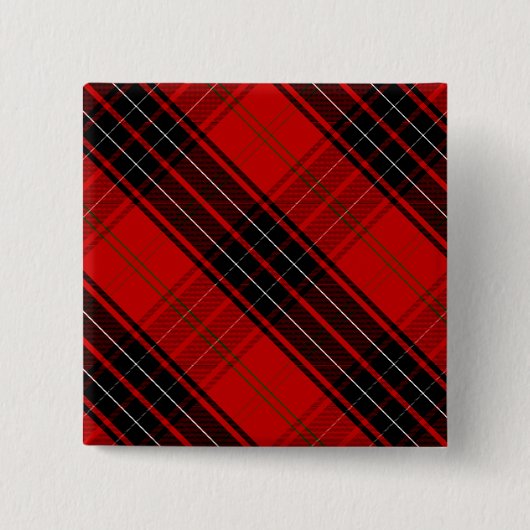 Wemyss tartan red black kariert button (Vorderseite)