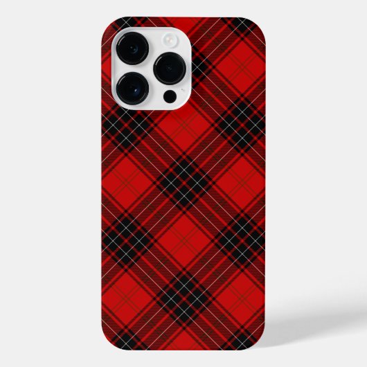 Wemyss tartan red black kariert iPhone hülle (Rückseite)