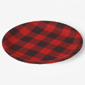 Wemyss tartan red black kariert pappteller (Schrägansicht)