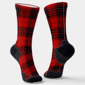 Wemyss tartan red black kariert socken (Gewinkelt)