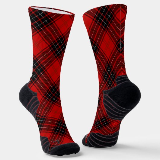 Wemyss tartan red black kariert socken (Gewinkelt)