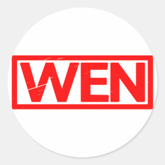 Wen Briefmarke Runder Aufkleber