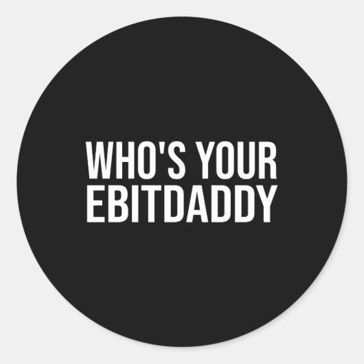 Wen Ebitdaddy Accounting Cpa Ebitda Runder Aufkleber (Vorderseite)