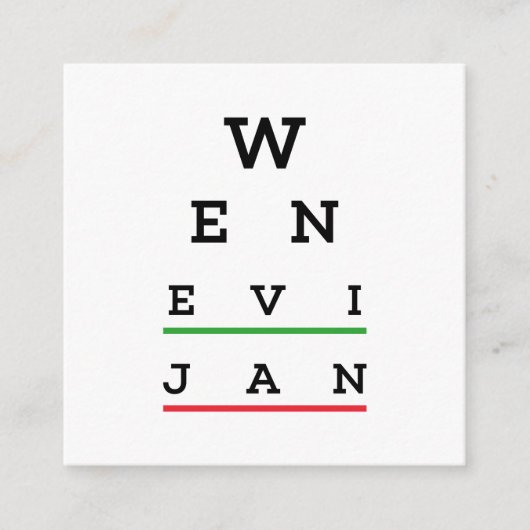 WEN EVIJAN BEGLEITKARTE (Vorderseite)