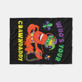 Wen Ihr Crawdaddy Crawfish Funny Mardi Gras Gesche Fleecedecke (Vorderseite (Horizontal))