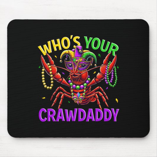 Wen Ihr Crawdaddy Crawfish Jester Bead Hat Mardi Mousepad (Vorne)