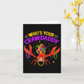 Wen Ihr Crawdaddy Crawfish Jester Beads Funny Ma Karte (Gelbe Blume)