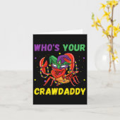 Wen Ihr Crawdaddy Crawfish Jester Beads Funny Ma Karte (Gelbe Blume)