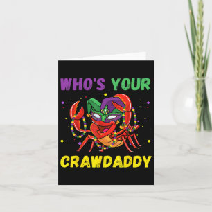 Wen Ihr Crawdaddy Crawfish Jester Beads Funny Ma Karte