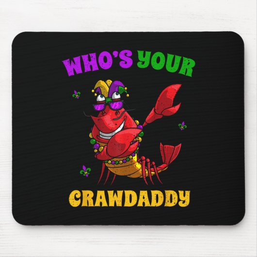 Wen Ihr Crawdaddy Crawfish Jester Beads Funny Ma Mousepad (Vorne)