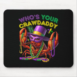 Wen Ihr Crawdaddy Crawfish Jester Beads Funny Ma Mousepad