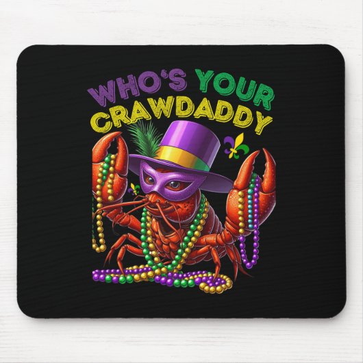 Wen Ihr Crawdaddy Crawfish Jester Beads Funny Ma Mousepad (Vorne)