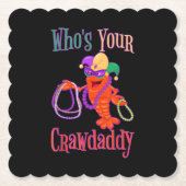 Wen Ihr Crawdaddy Mardi Gras Crawfish Beads Maske Untersetzer (Vorderseite)