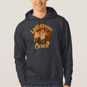 Wen interessiert lustige sorglose Cartoon-Eule-Zei Hoodie