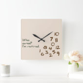 Wen kümmert es? Ich bin im Ruhestand. Quadratische Wanduhr (Zuhause)