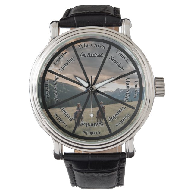 Wen kümmert es, wann du im Ruhestand bist? Armbanduhr (Vorderseite)
