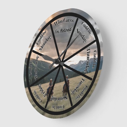 Wen kümmert es, wann du im Ruhestand bist? Große Wanduhr (Winkel)