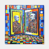 Wen siehst du im Spiegel? Magnet (Vorne)