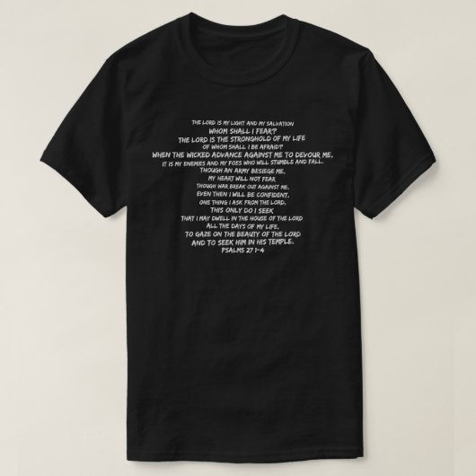 Wen soll ich fürchten Psalm 2714 Bibelverse auf de T-Shirt (Design vorne)