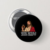 Wen würde Jesus entwerfen Funny Fantasy Football C Button (Vorne & Hinten)