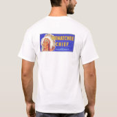 Wenatchee Chief - Vintages Fruchtkäfigetikett T-Shirt (Rückseite)