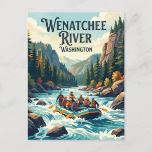 Wenatchee River, Washington, USA Postkarte