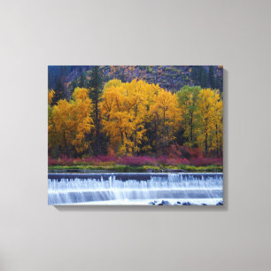 Wenatchee-Staudamm im Herbst Leinwanddruck