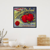 WENATCHEE VALLEY APPLES FRUIT CRATE LABEL 1910 POSTER (Küche)
