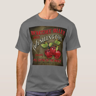 Wenatchee Washington Apple Orchard Vintag Label S T-Shirt