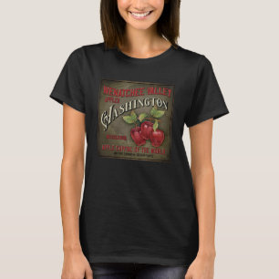 Wenatchee Washington Apple Orchard Vintag Label S T-Shirt