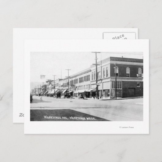 Wenatchee, WashingtonView von Wenatchee Avenue Postkarte (Vorne/Hinten)