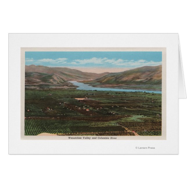 Wenatchee, WAView of Valley & Columbia River (Vorderseite (Horizontal))