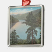 Wenatchee, WAView von See Chelan Ornament Aus Metall (Links)