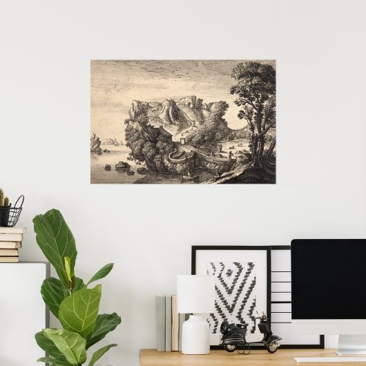 Wenceslaus Hollar Print: Gesichtsgestalterische La Poster (Heimbüro)