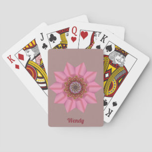 ~ WENDA ~ 3D Pink Star Design ~ Original Spielkarten