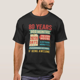 Wende 80 Jahre alt 80. Geburtstag Dekorationen BDA T-Shirt