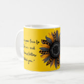 Wende dein Gesicht zur Sonne Kaffeetasse (Vorderseite Links)