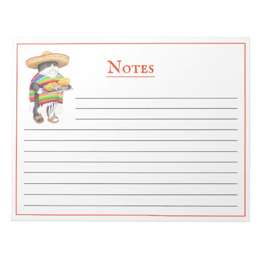 WENDELITO 11"x8.5" Notepad + Zeilen Notizblock (Vorderseite)