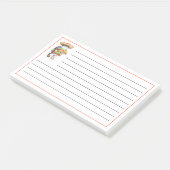 WENDELITO CAT 10"x6" Post It Notes + Lines Post-it Klebezettel (angewinkelt)