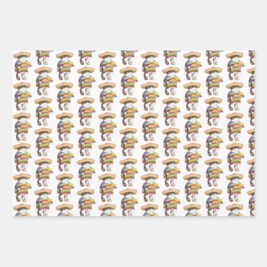 WENDELITO CAT Flatsheet Wrapping Paper Geschenkpapier Set (Vorderseite 2)