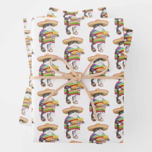 WENDELITO CAT Flatsheet Wrapping Paper Geschenkpapier Set (Beispiel)