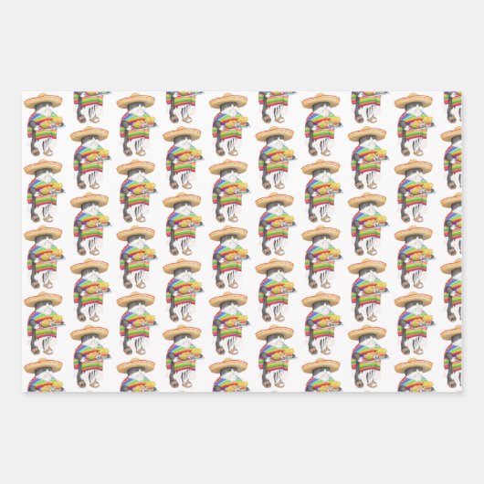 WENDELITO CAT Flatsheet Wrapping Paper Geschenkpapier Set (Vorderseite)