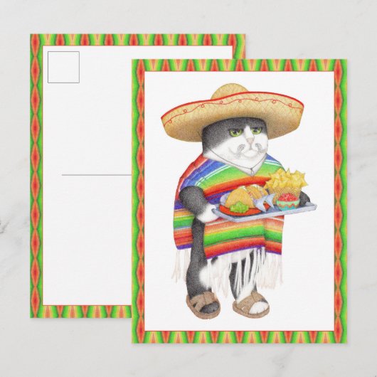 WENDELITO CAT Postcard Feiertagspostkarte (Vorne/Hinten)